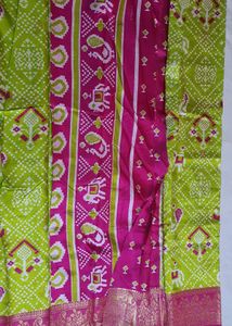 Green &amp; Pink Saree