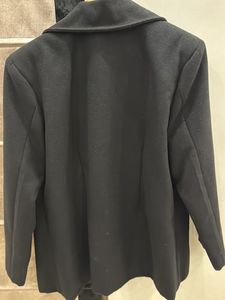 Women&#39;s Black Wool Long Coat