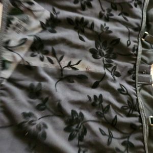 Black Floral Corset Top