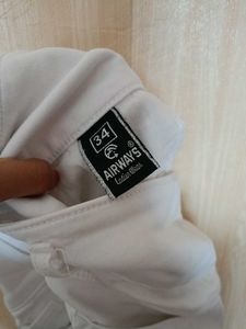 White Jeans 3 Button For Women