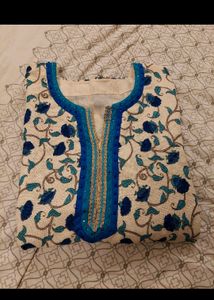 💙 Blue & White Colour Cutable 🥰🥰 Kurthy
