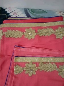 heavy party wear saree with gotta Patti work single use