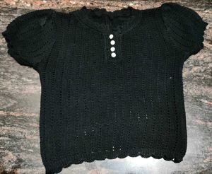 Cute Black Knit Top