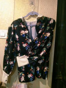 Floral Print Button-Down Blouse