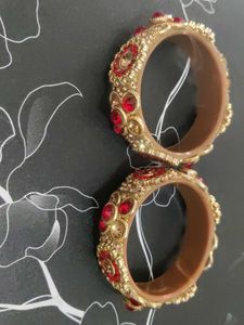 Red &amp; Gold Indian Bangles