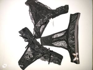 3pcs Designer Thong Lace
