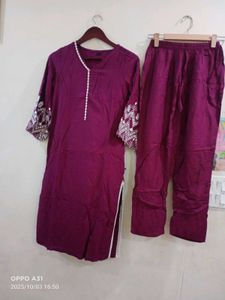 Elegant Purple Kurta Set