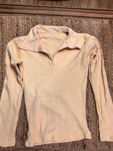 Ribbed Knit Polo Bodysuit