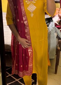 kurti dupatta &amp; bottom set