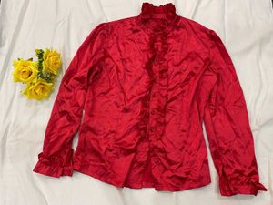 Red Satin Shirt
