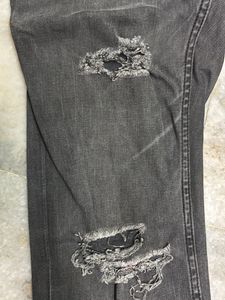 Black Skinny Ripped Jeans