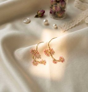 wire wrapped Y2K Floral beaded Earrings