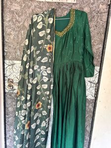 Elegant Green Ethnic Gown