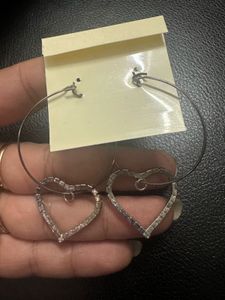 Heart Rhinestone Earrings