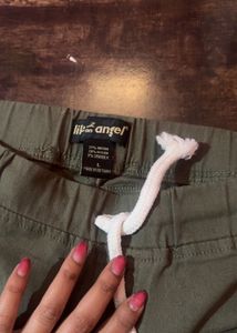 Olive Green Floral Pants