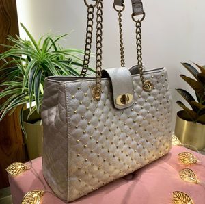 ALDO Stylish Silver &amp; Gold Tone Tote Bag