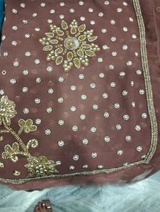 Full Work Saree In Double Shead