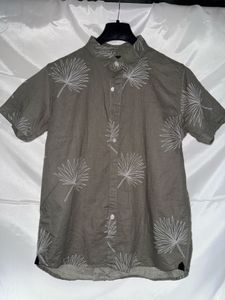 Leaf Print Casual Shirt