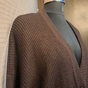 Brown Knit Cardigan
