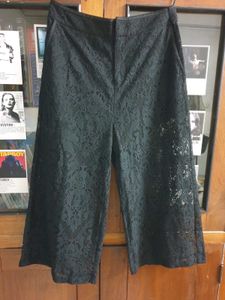 Black Lace Wide Leg Pants