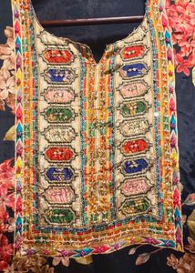 KTT Handwork Detailed Makhmali Crepe Kurta Set