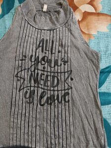Gray Graphic Tank Top