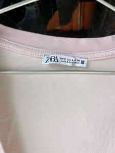 Pink V-Neck Casual T-Shirt