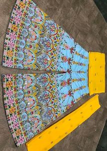 Designer Plazo With Unstitched Top