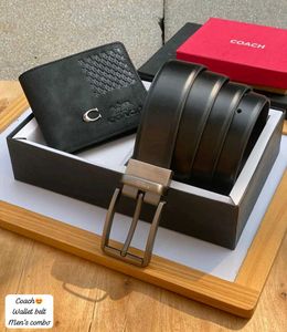 COACH MENS WALLET N BELT COMBO WD BOX