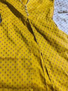Mustard Beige Ethnic Gown