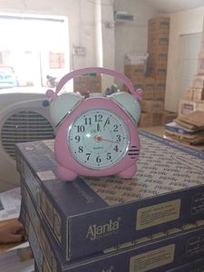 Pink Twin Bell Alarm Clock