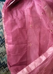 Pink Embroidered Fabric