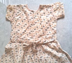 Beige Colored Frock