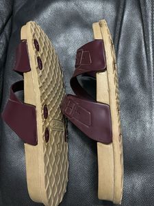 Burgundy Strappy Flats