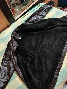 Brown Faux Leather Jacket