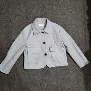 Grey Cropped Jacket