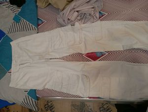 White Cargo Pants (Not Selling In Coin)