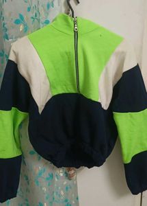 Color Block Zip-Up Jacket