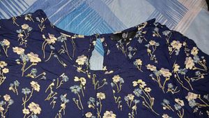 Printresty Floral Lace Trim Top