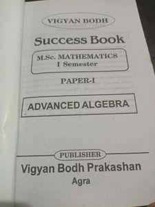 M.Sc. Mathematics Book - Advanced Algebra
