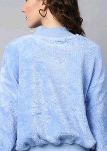 Cozy Blue Plush Pullover