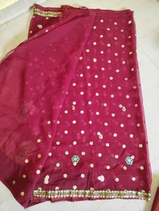 Saree With Stiched Blouse