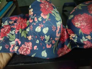 Floral Satin Bra