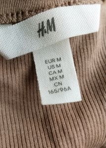 H&amp;M Ribbed Top (Beige)