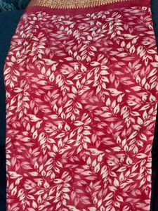 Elegant Pink saree with blouse,