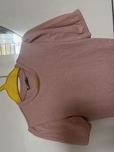 Pink Puff Sleeve Top