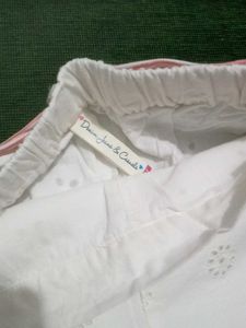 White Eyelet Cropped Pants