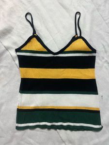 Striped Knit Cami Top