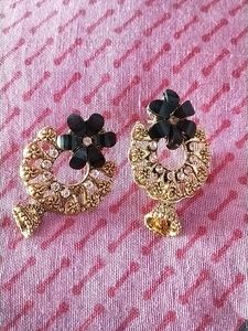 Black And Golden Earrings