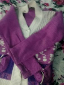 Cute Purple Kids Cardigan